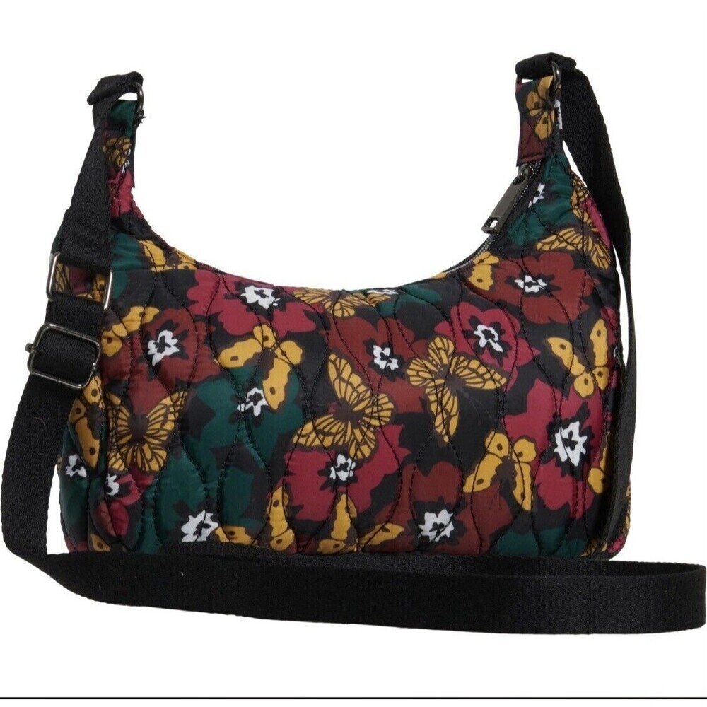ROSETTI Floral Butterfly Shoulder Bag Lightweight with Strap Multicolor Zip New